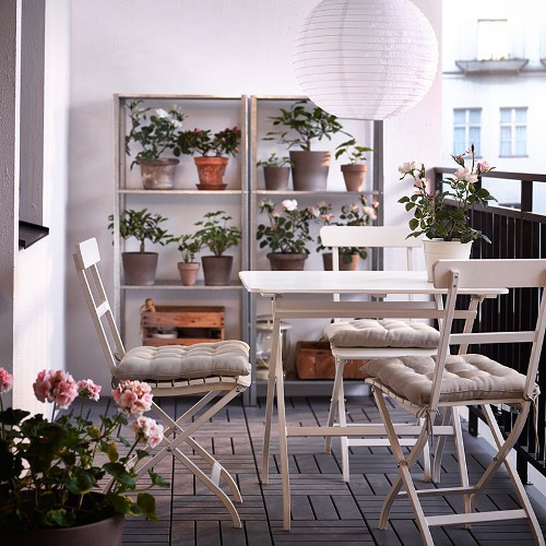 IKEA ÄPPLARÖ エップラロー ゲートレッグテーブル 折り畳みテーブル-